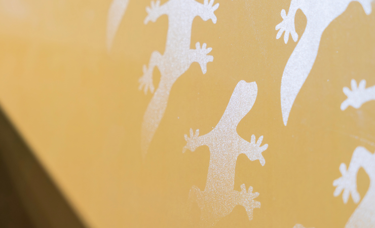 An example of the single pass digital varnish effect