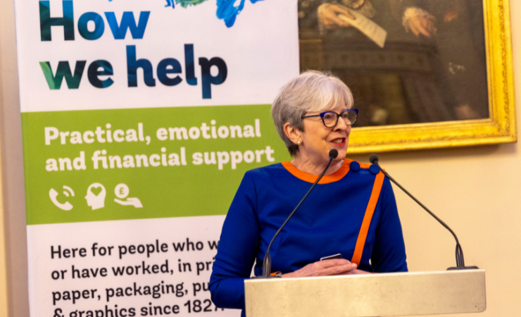 Baroness May at the Printing Charity luncheon