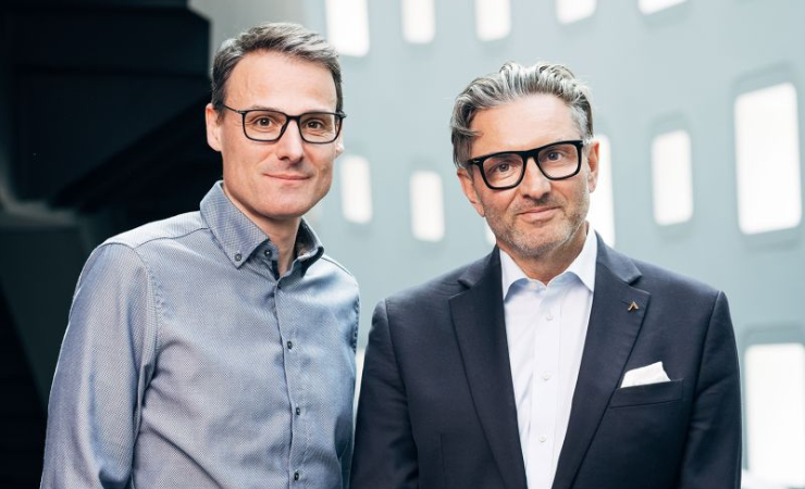 Durst CTO Wolfgang Knotz (L) with Christoph Gamper