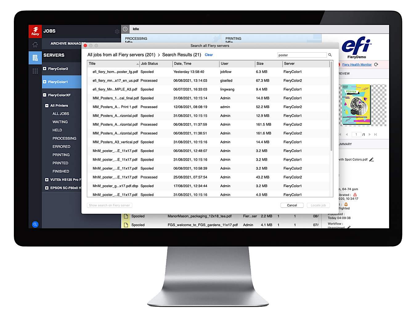 EFI takes Command of busy shortrun jobs Digital Printer