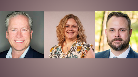 From left: Chris Lyons, Denise M. Gustavson, and Josh Carruth