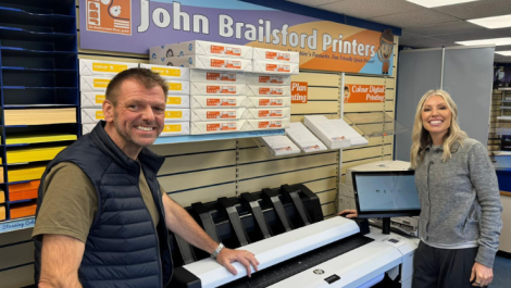 John Brailsford with Stanford Marsh's Amy Smith