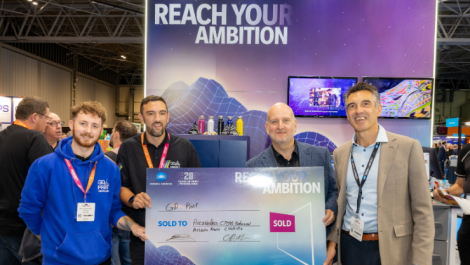 L-R Jordan Perry and Craig Dobbs from GD Print, with Jon Hiscock and Mark Ash of Konica Minolta