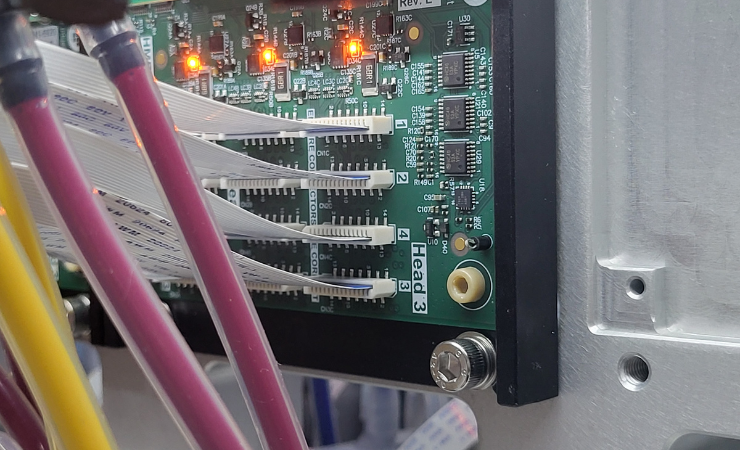 Meteor Inkjet electronics driving a digital book printer