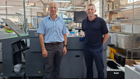 Mike Kille (left) with Adam Drummond, regional sales manager for Duplo