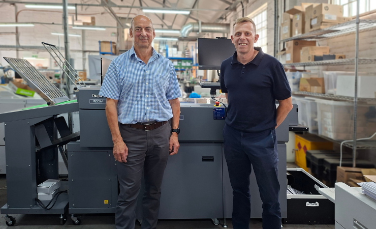 Mike Kille (left) with Adam Drummond, regional sales manager for Duplo