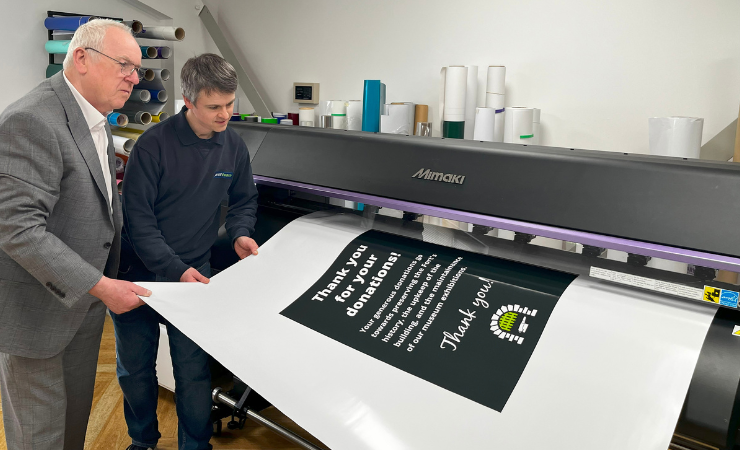 Print Team’s Chris and Damian Smith with their Mimaki CJV330-160 printercutter.