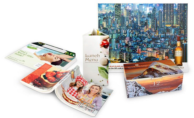 Print samples from Konica Minolta's KM-1 inkjet press