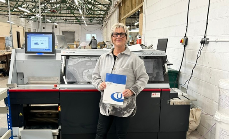 Sue Preugschat, Birtwells company secretary, with the Horizon BQ-300 iCE