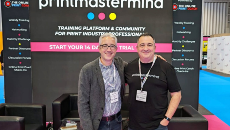 The IPIA's Brendan Perring (L) with Print Mastermind's Colin Sinclair McDermott