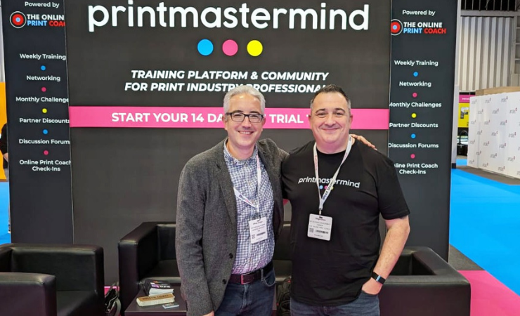 The IPIA's Brendan Perring (L) with Print Mastermind's Colin Sinclair McDermott