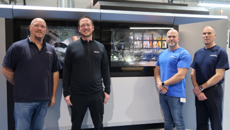 The Mimeo team with the Canon varioPRINT iX3200