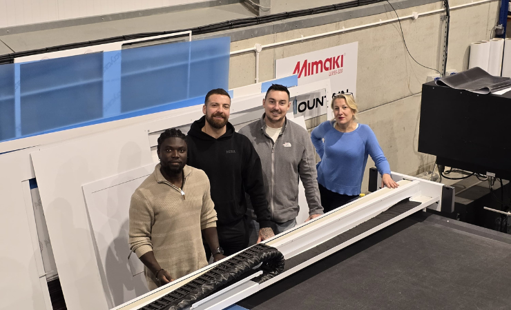 The Mountain Print Team - Left to Right Oluwaseun Adeleke, Steve Batting, Darrell Mountain, Steph Hopkins