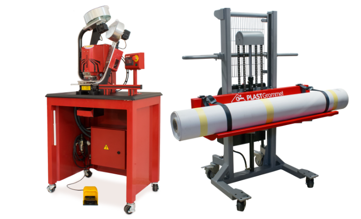 The PlastGrommet Multipress and RollMax e-Lifter Pro will both be on display at Printing United Expo