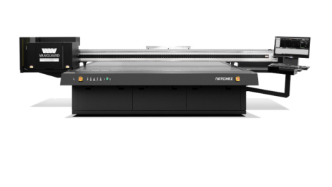 The Vanguard Natchez flatbed printer