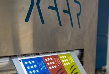 The Xaar Versatext Printbar in action