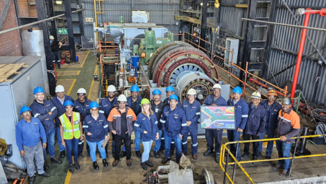 The engineering team behind the Mondi Merebank turbine generator