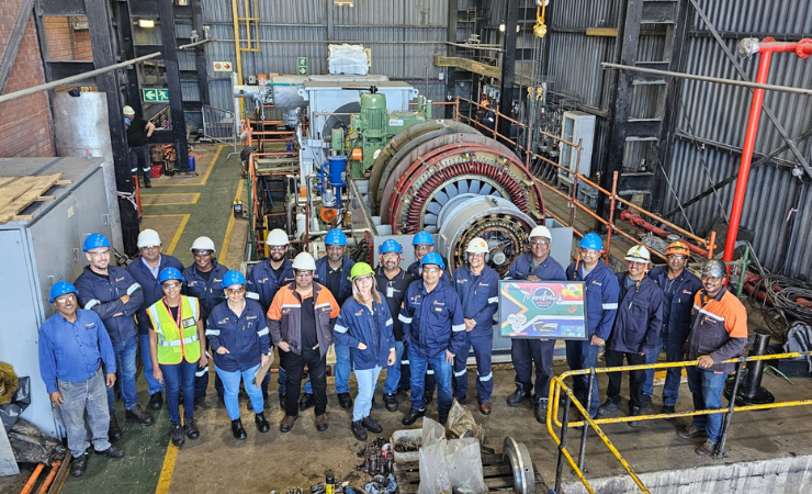 The engineering team behind the Mondi Merebank turbine generator