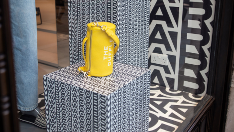 Stylographics tempts shoppers into Marc Jacobs with floor graphics