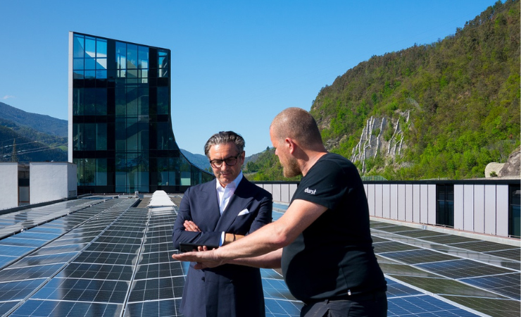 Durst has installed a solar panel plant at its headquarters in Brixen, South Tyrol, Italy