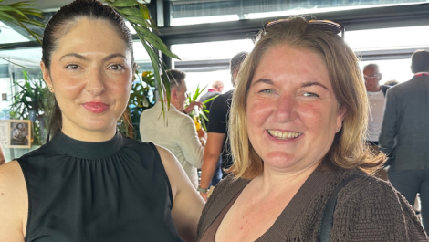 Women in Signs and Graphics UK founders Izabella Ivanovici (left) and Sarah Fenna