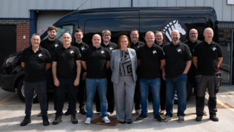 Zebra Print Group's Samantha Overton with Team ACMAC