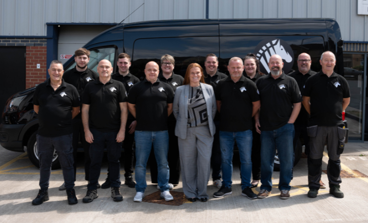 Zebra Print Group's Samantha Overton with Team ACMAC