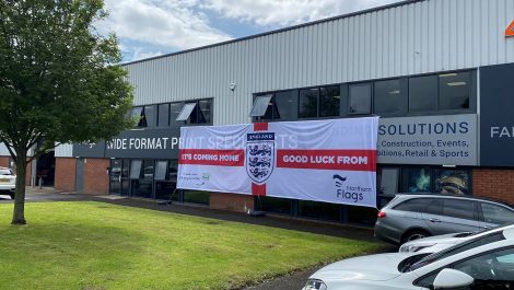 Northern Flags backs England with giant sustainable banner