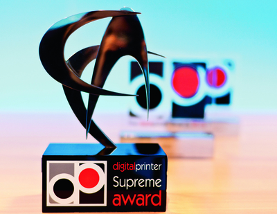 Digital Printer Awards Supreme Award trophy