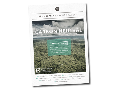 Brunel Print goes carbon neutral